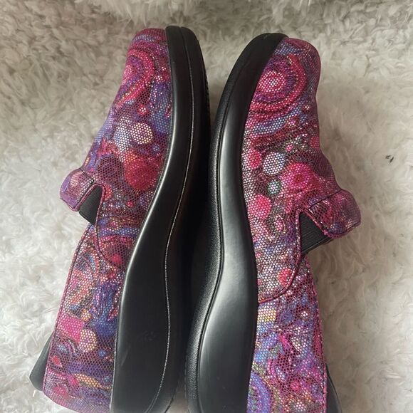 Alegria KEL-520 leather reptile prints multi color slip on Mules EUR SZ … - Picture 5 of 8
